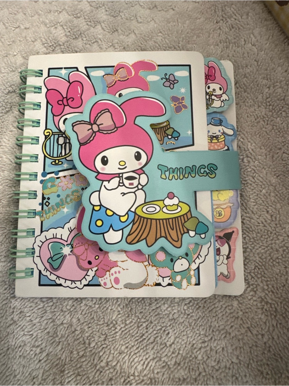 Sanrio My Melody Spiral Notebook cute dividers snap close
